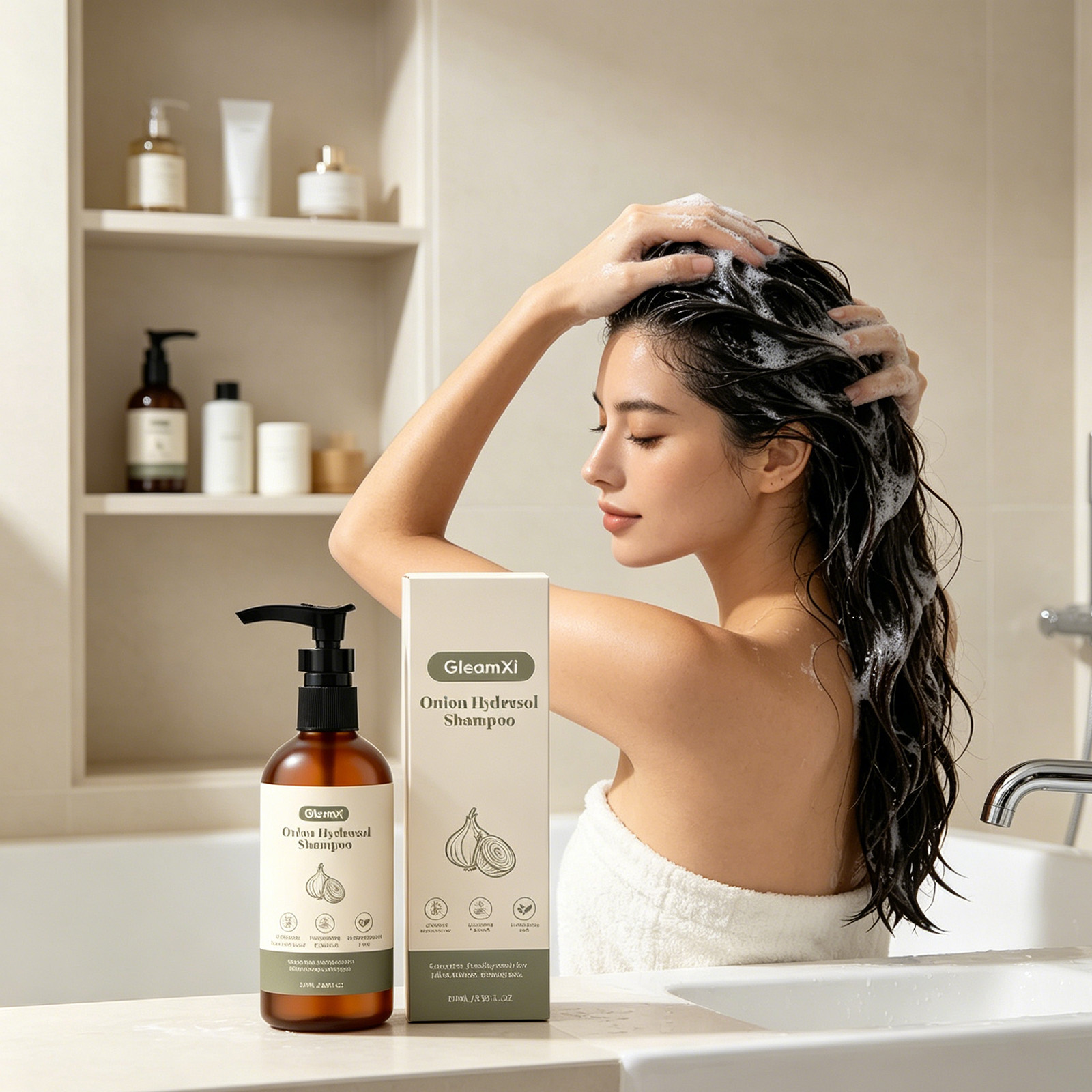 Hair Care Natural Products - GleamXi Onion Shampoo Lasting Moisturizing Frizz