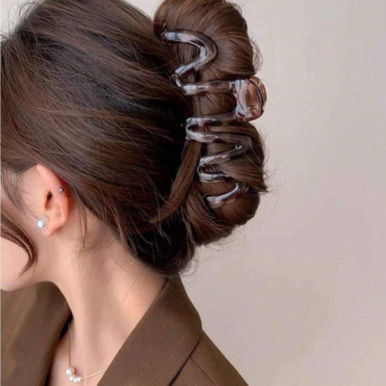 Hair Clip Claw Large - 3PCS Premium Feeling Wave Shark Clip