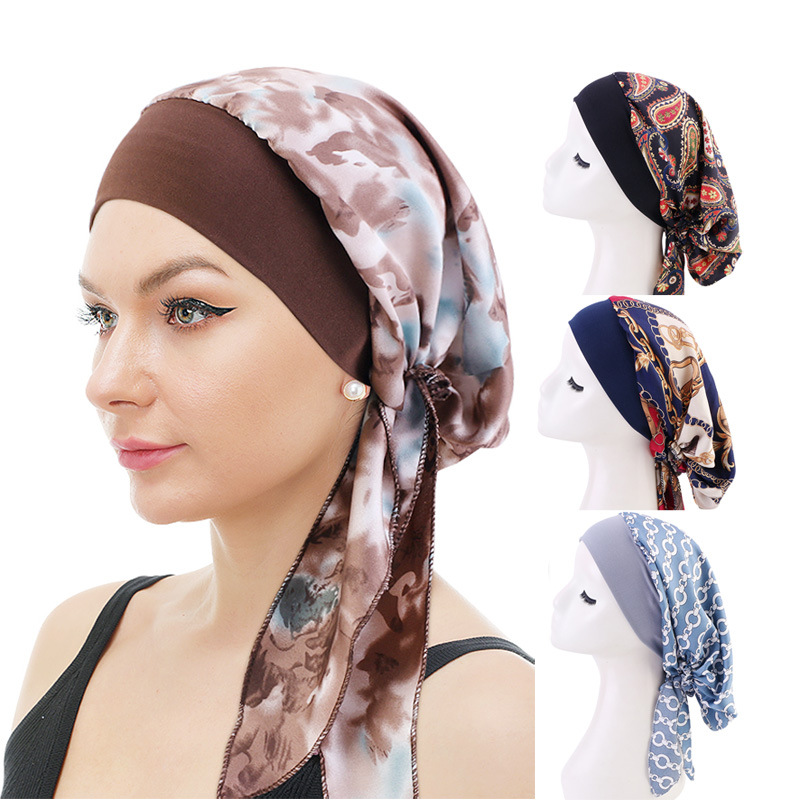 Hair Care China - New Women Pre-tie Printed Turban Hat