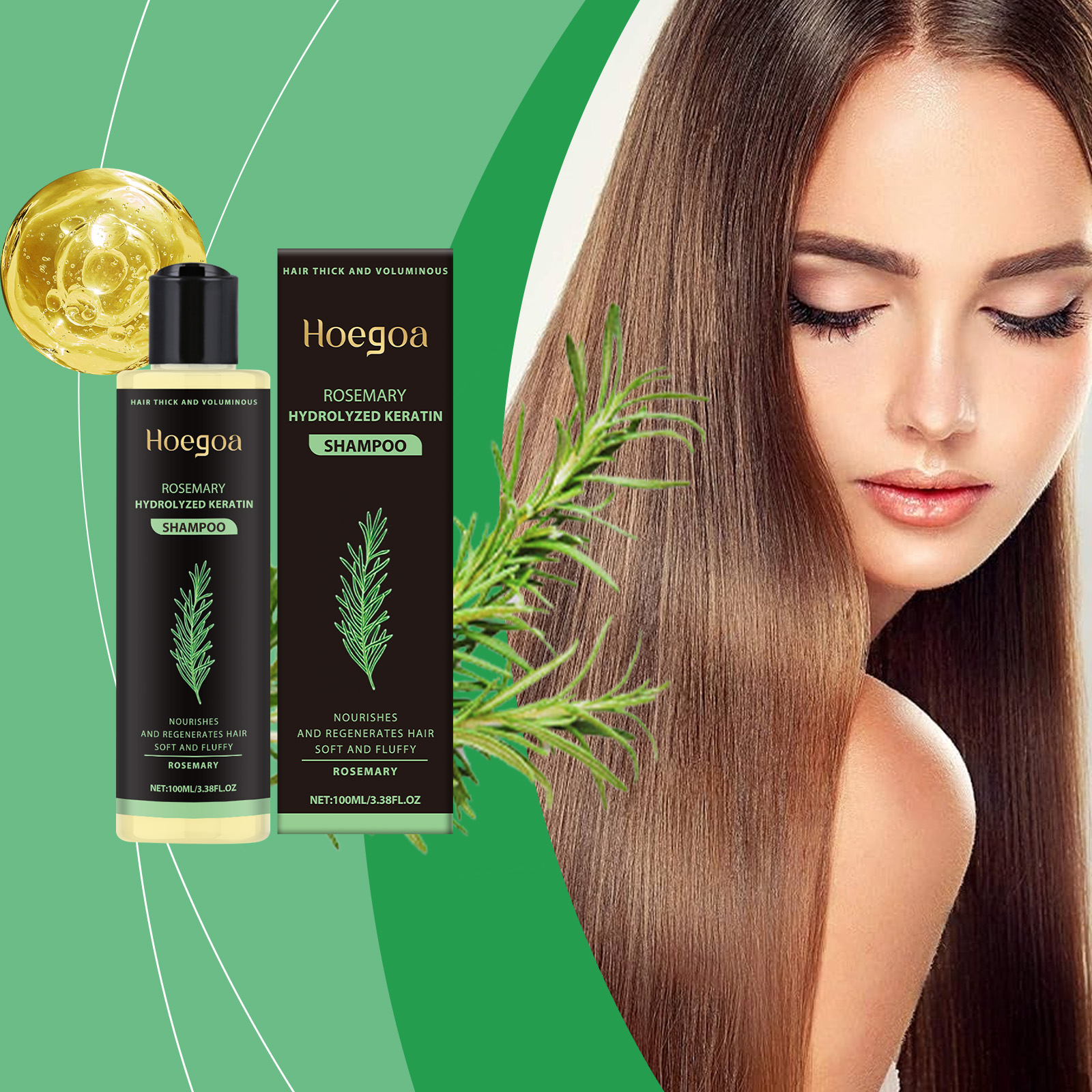 Hair Care For Men - Rosemary Hair Thickening Shampoo Volumizing Scalp
