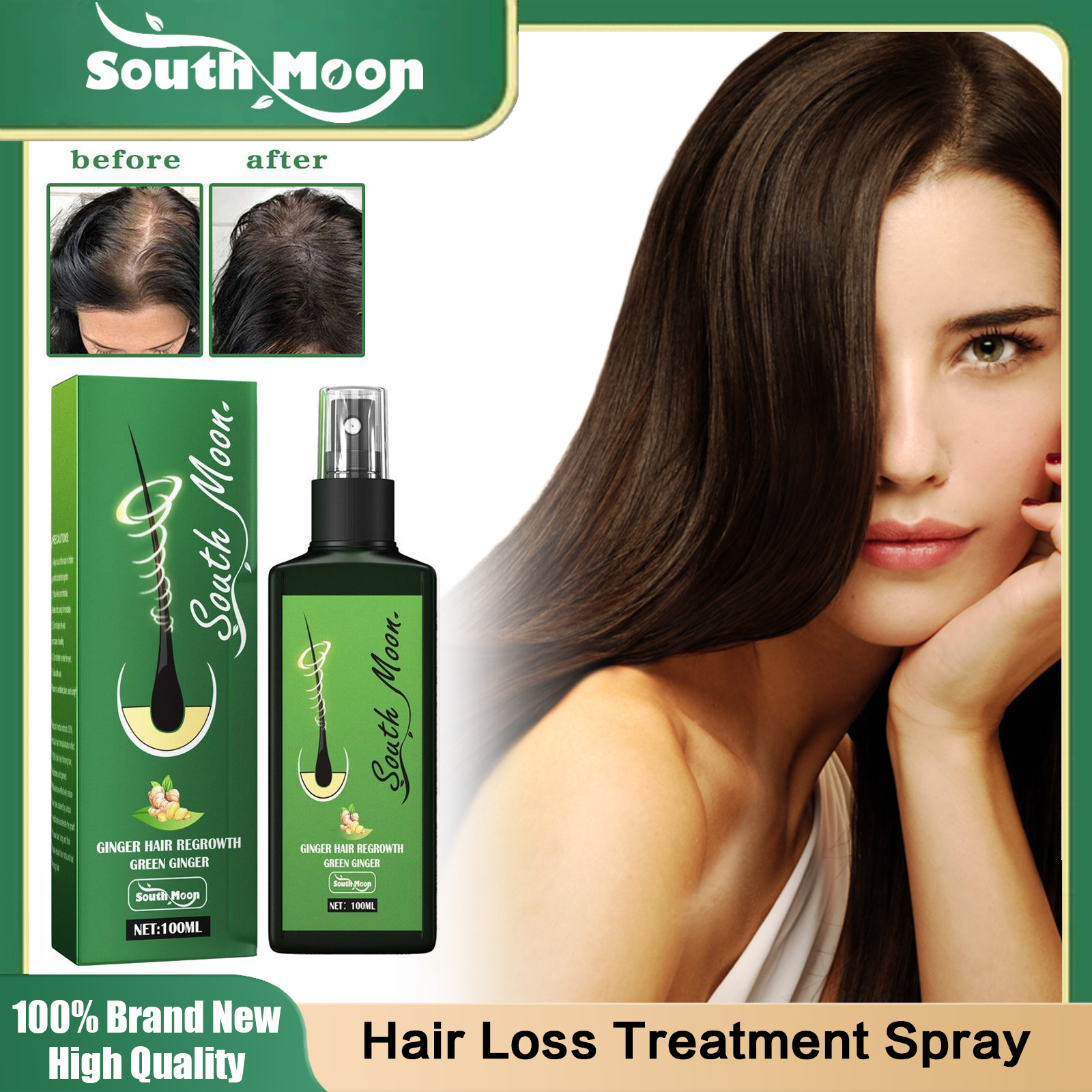 Hair Care Natural Products - South Moon Ginger Hair Growth Spray