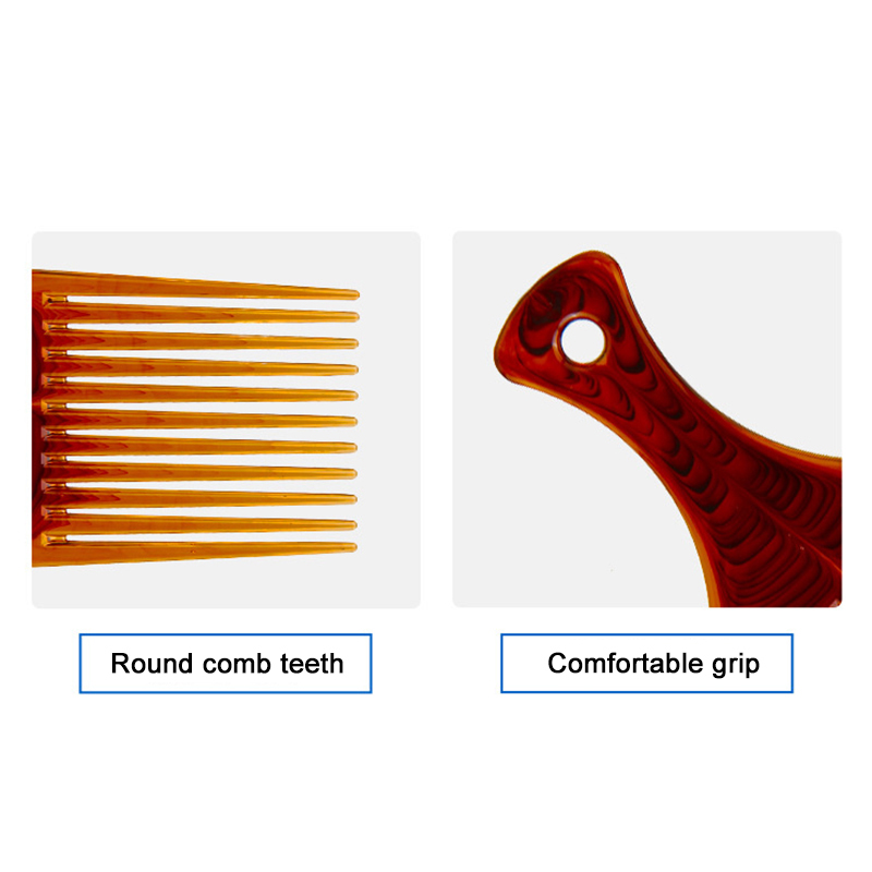 Afro Pick Comb - Wide Teeth Brush Pick Comb Fork