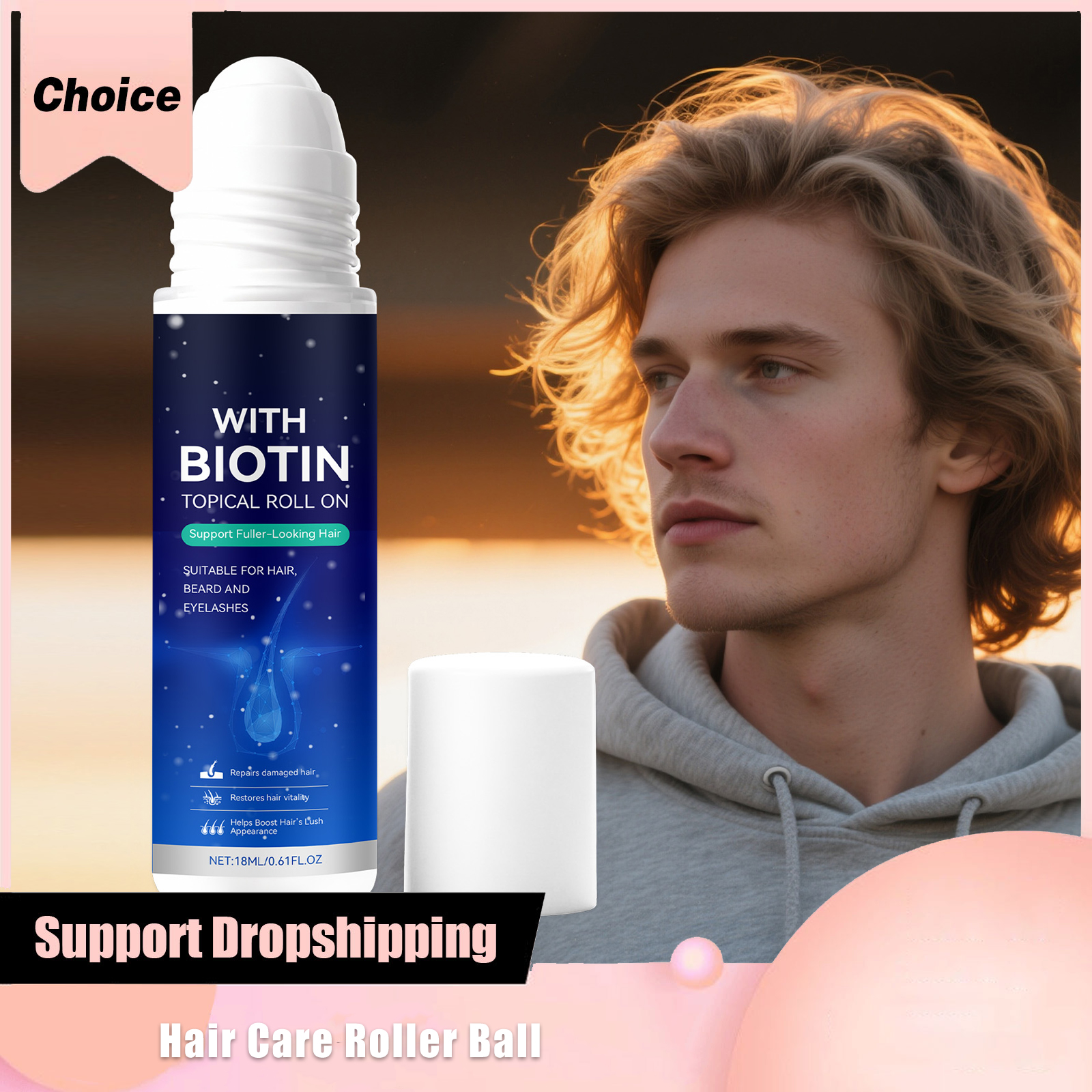 Hair Care For Men - Men Hair Care Roll-On Ball Repair