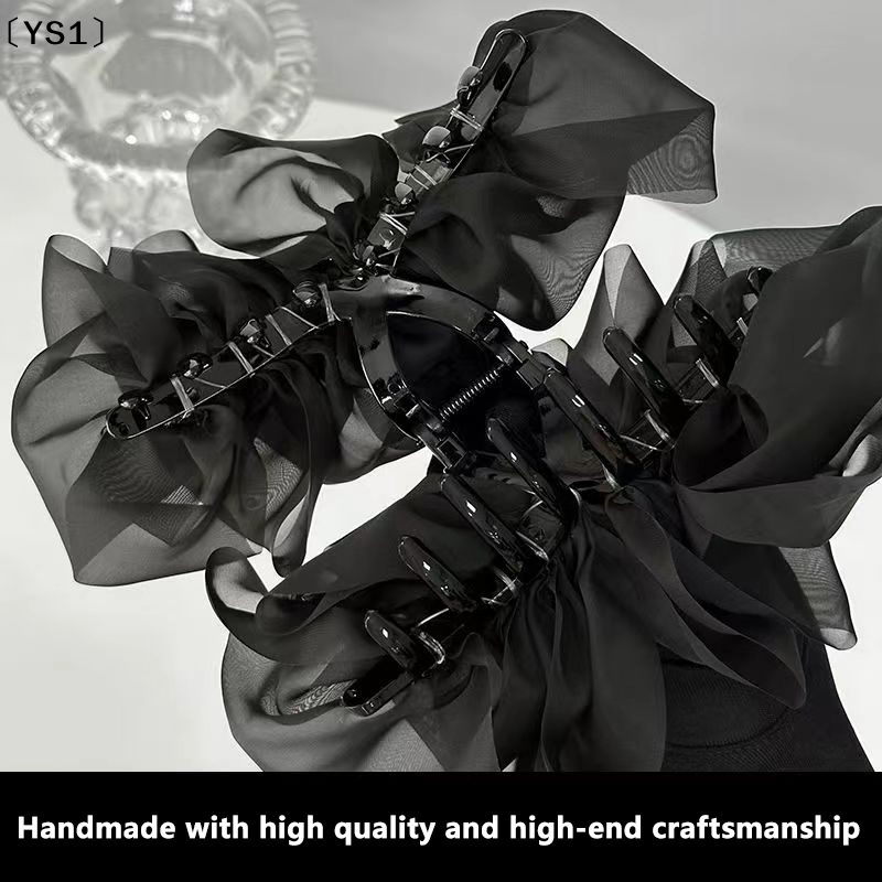 Hair Clip Claw Large - 〔YS1〕Large Bow Mesh Hairpin Temperament Elegant