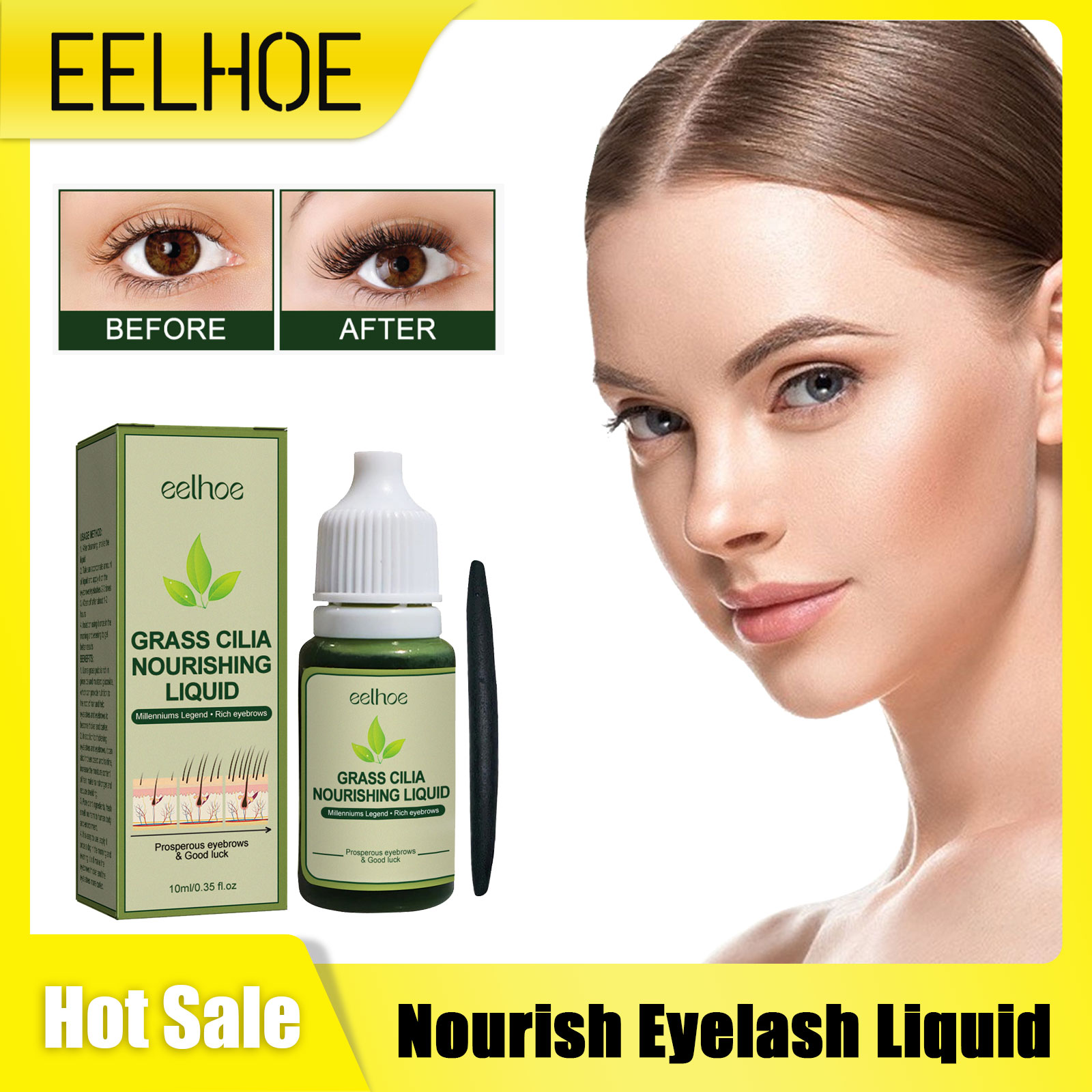 Hair Care Natural Products - Nourish Eyelash Liquid Fast Longer Fuller