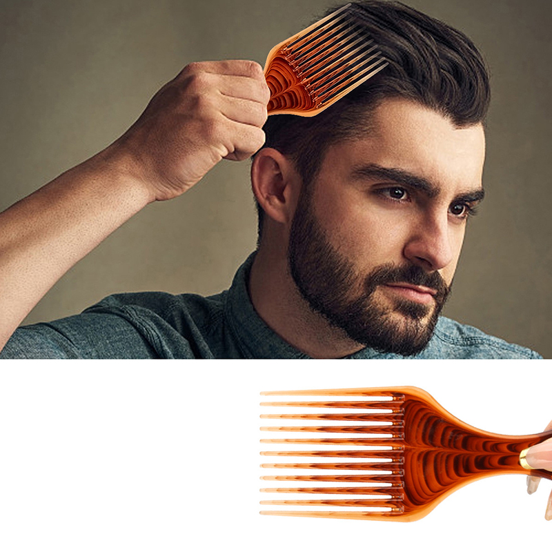 Afro Pick Comb - 【L】Wide Teeth Brush Pick Comb Fork