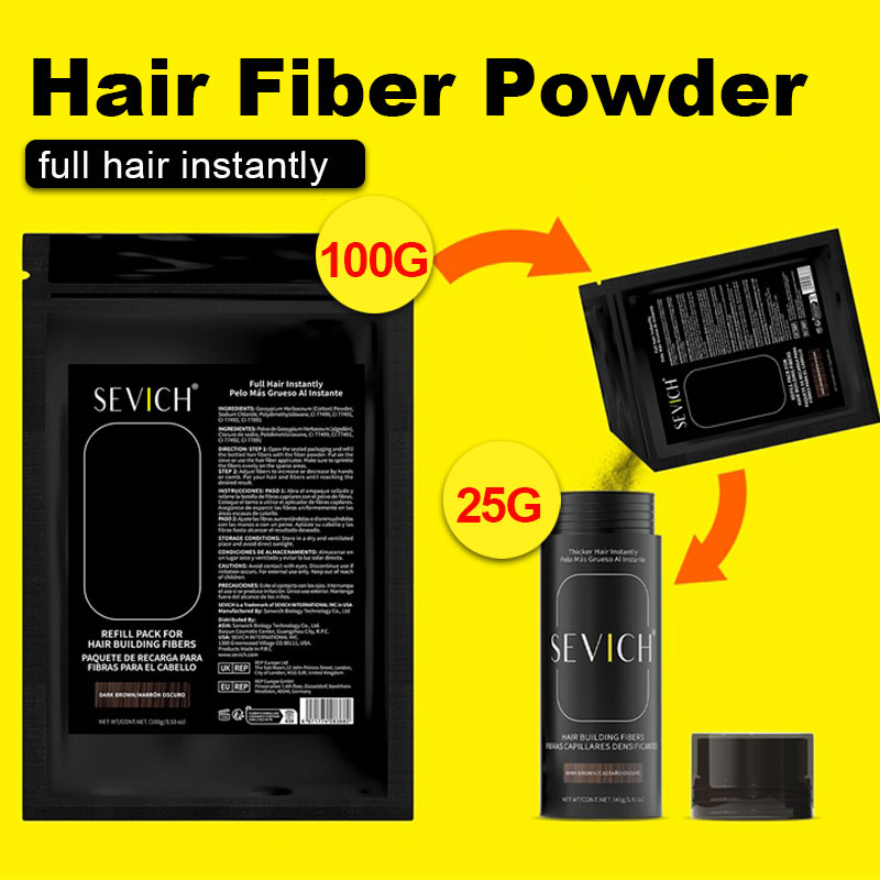 Hair Care Natural Products - Sevich 10 Colors Hair Building Fibers