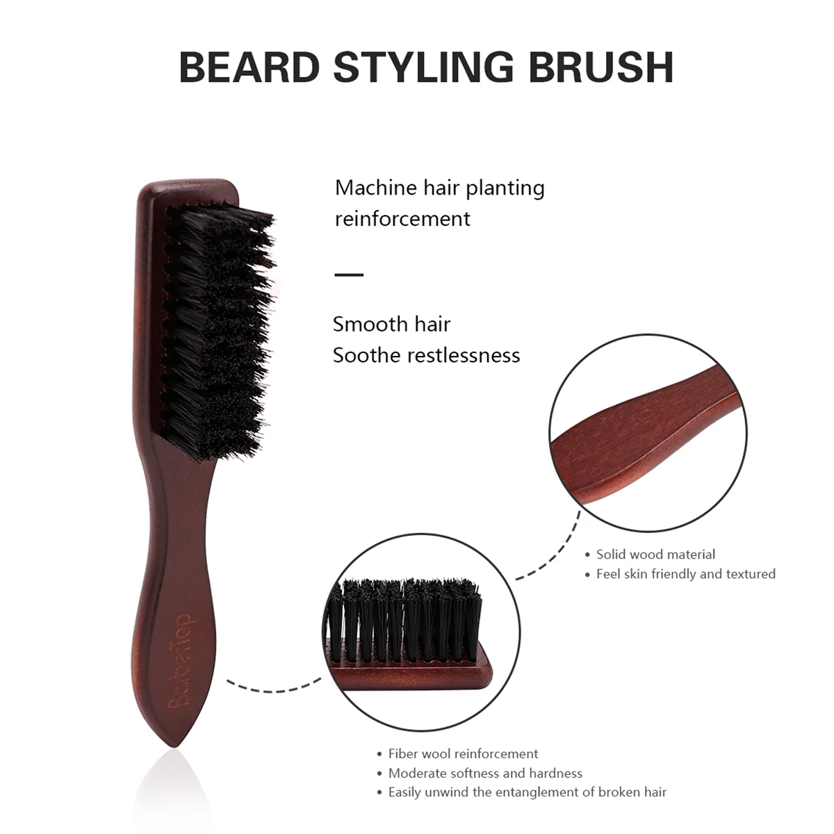 Barbershop Wooden Handle Boar  - Hair Care For Men のレビューと価格