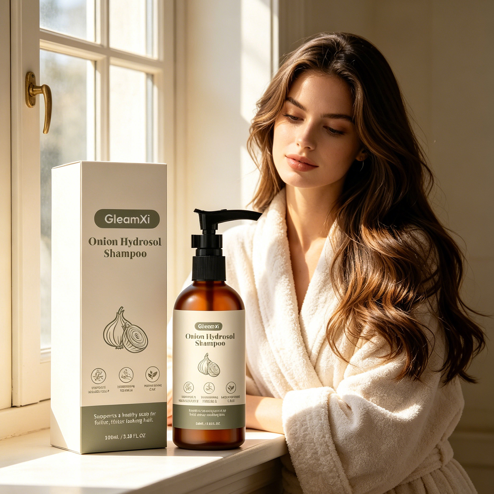 GleamXi Onion Shampoo Lasting  - Hair Care Natural Products のレビューと価格