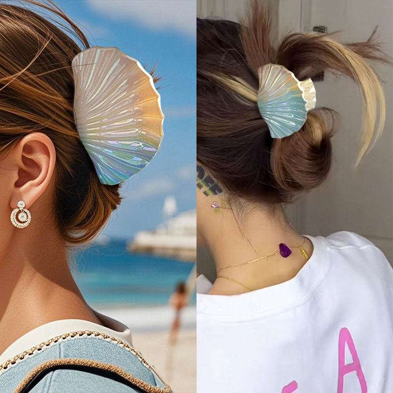 2pcs Gradient Shell Hair Clip  - Hair Clip Claw Large のレビューと価格