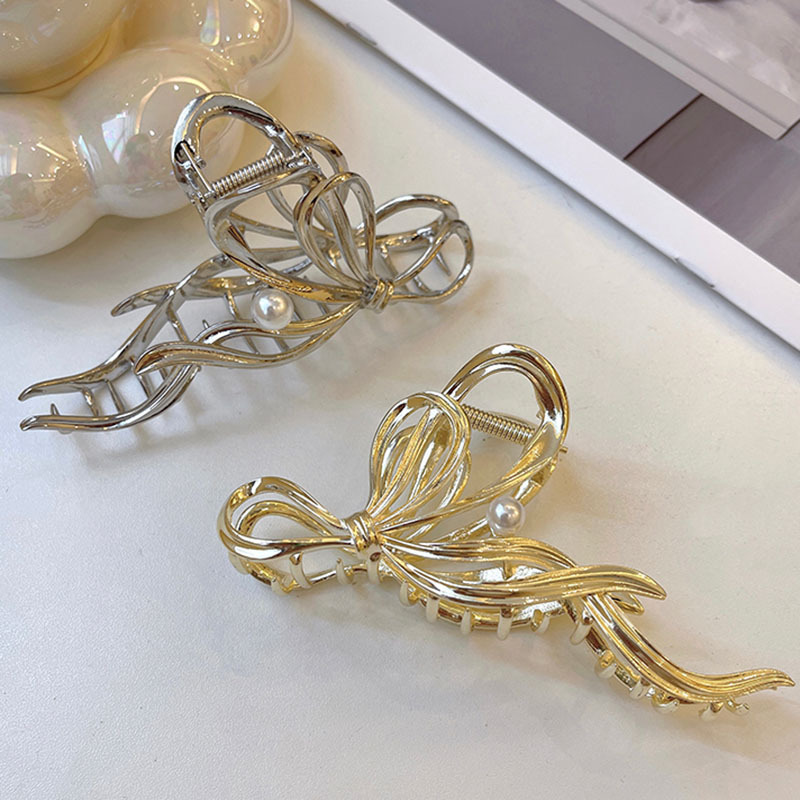 Fashion Elegant Women Bow Pear - Hair Clip Claw Large のレビューと価格