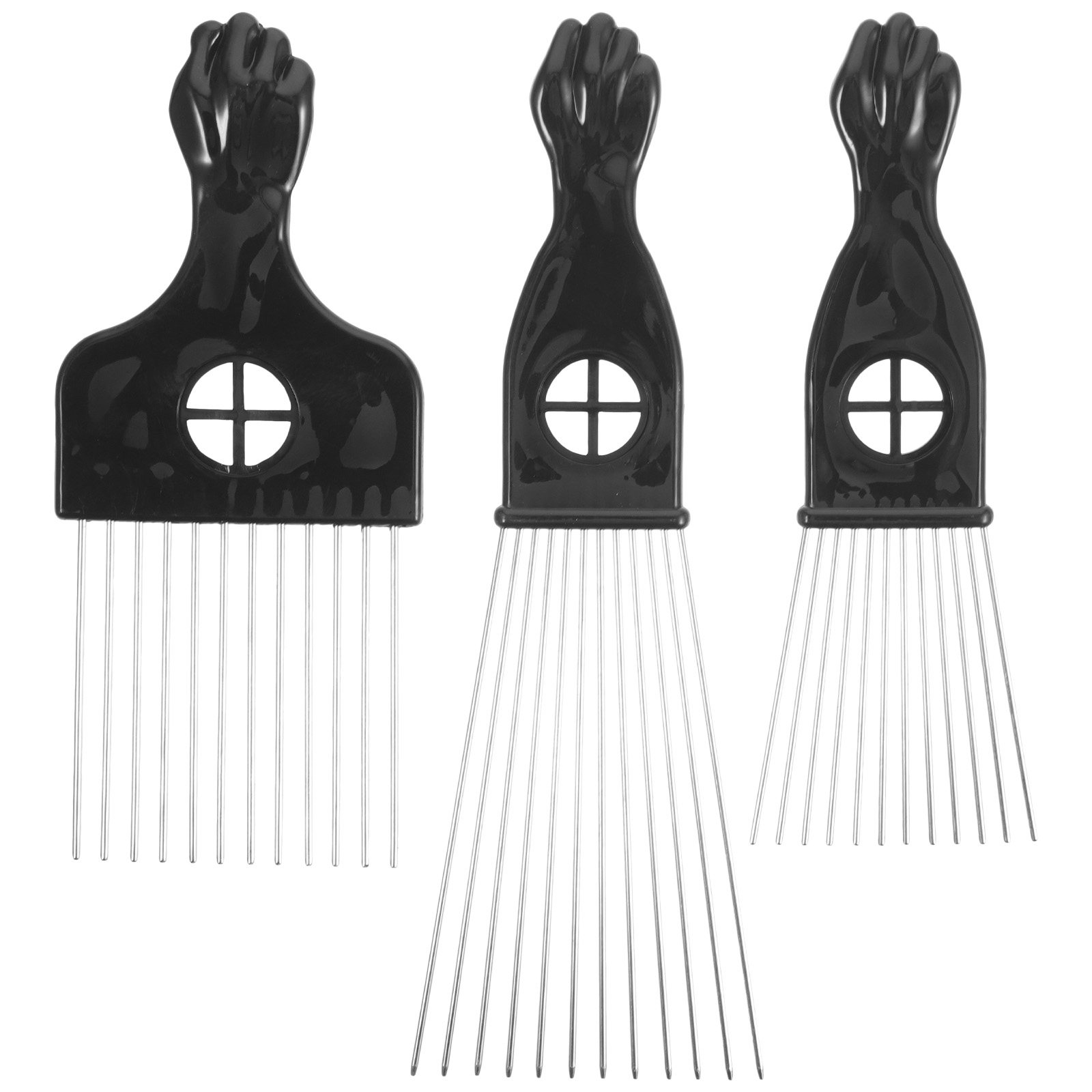 3Pcs Metal Afro Pick Comb Doub - Afro Pick Comb のレビューと価格