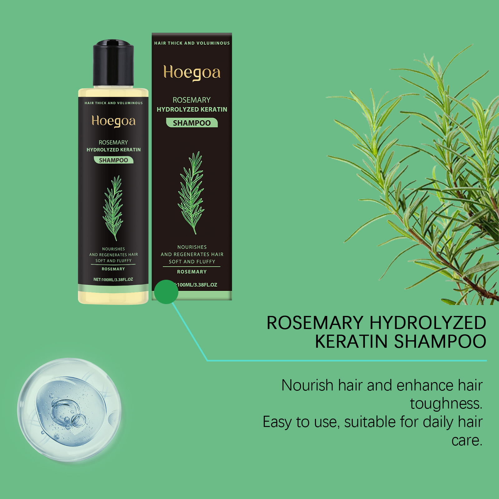 Rosemary Hair Thickening Shamp - Hair Care For Men のレビューと価格