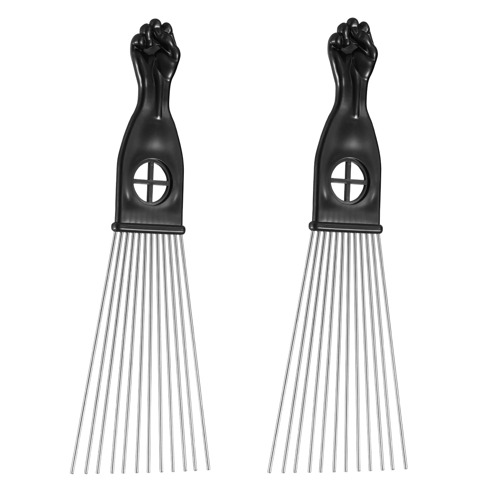 2Pcs Stainless Steel Hair Pick - Afro Pick Comb のレビューと価格