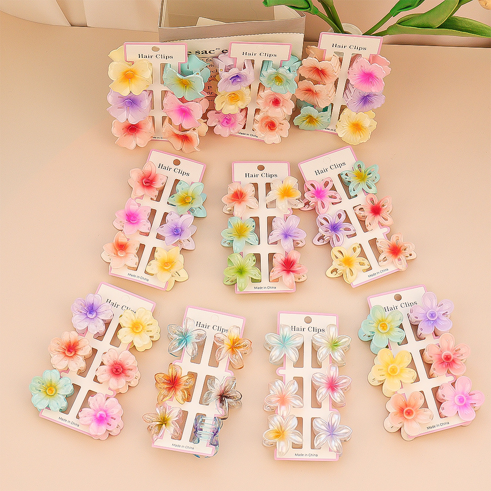 6Pcs Fashion Colorful Transpar - Hair Clip Claw Large のレビューと価格