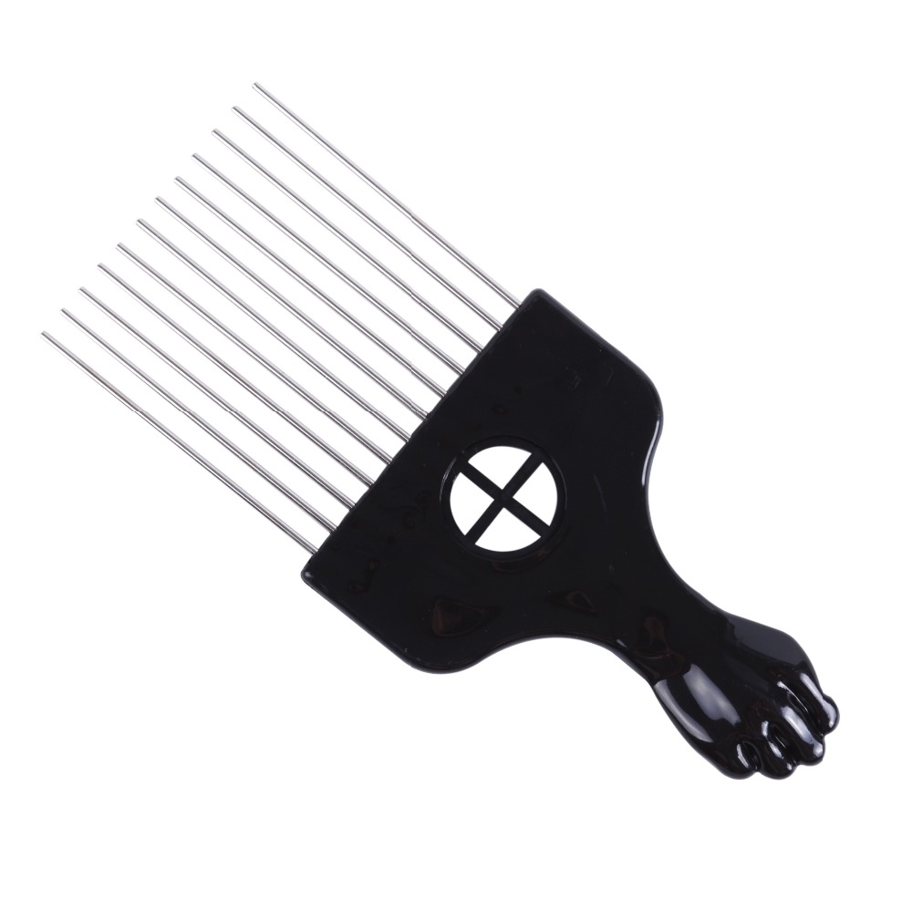 1 Pcs Salon Use Black Metal Af - Afro Pick Comb のレビューと価格