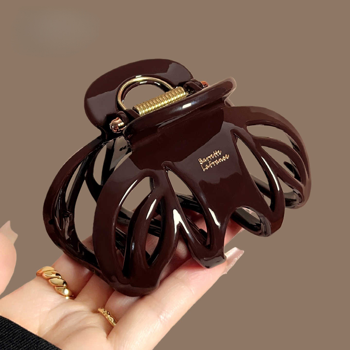 Vvintage Red Black Color Pumpk - Hair Clip Claw Large のレビューと価格