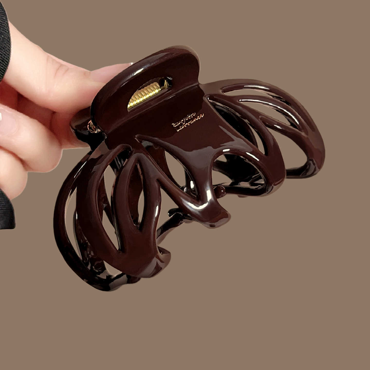 Vvintage Red Black Color Pumpk - Hair Clip Claw Large のレビューと価格