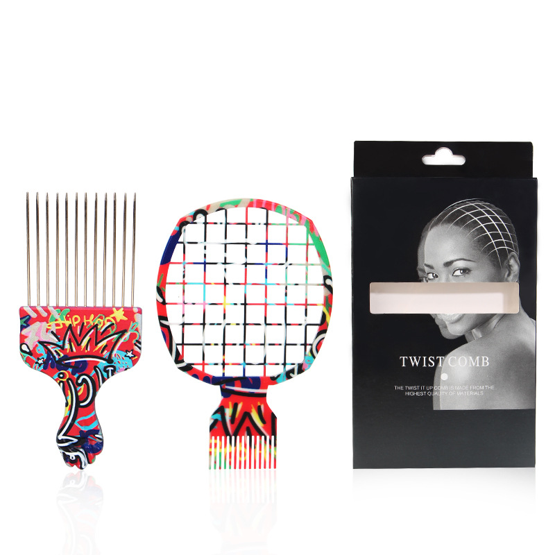 2Pcs Professional Salon Afro C - Afro Pick Comb のレビューと価格