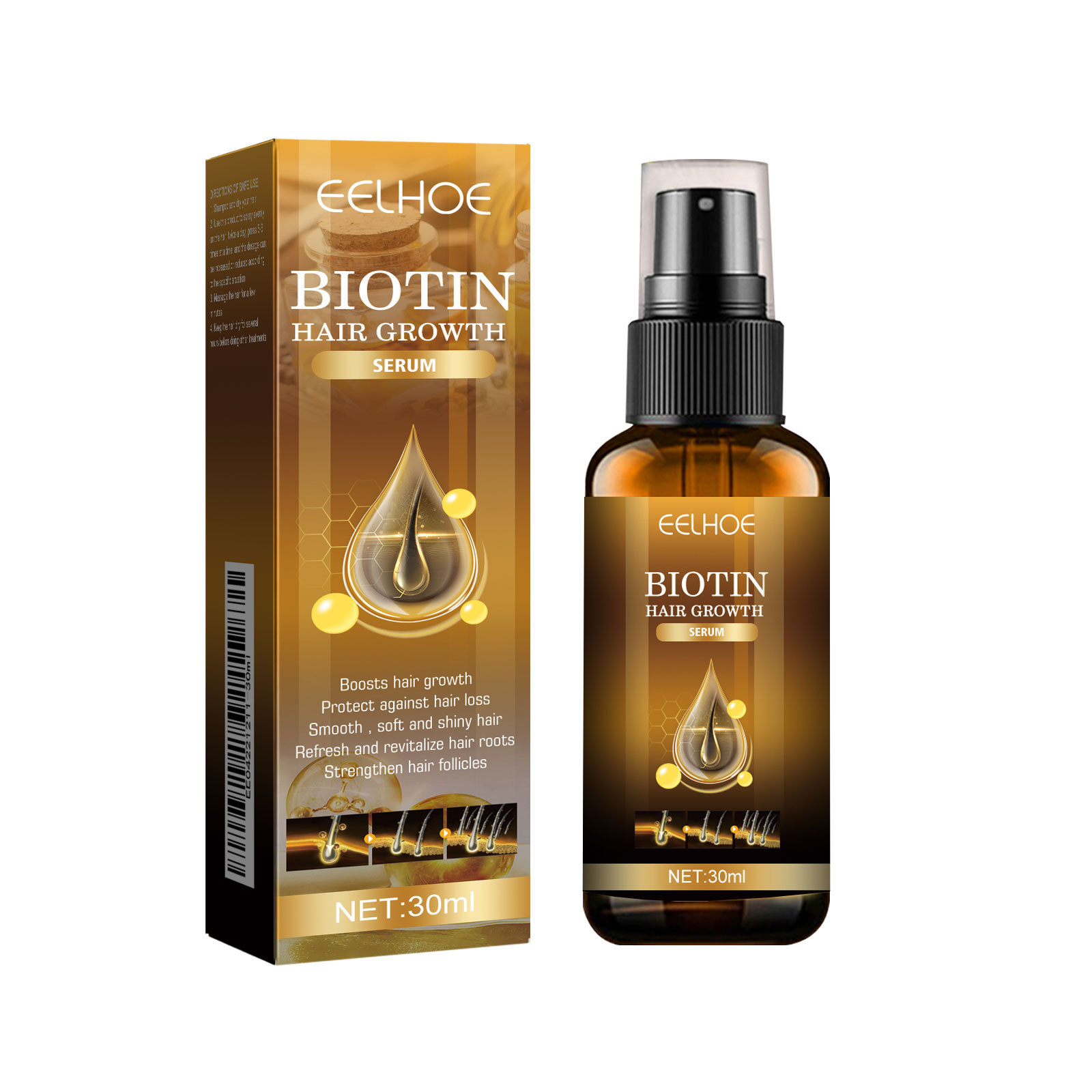 EELHOE Biotin Hair Growth Seru - Hair Care Natural Products のレビューと価格