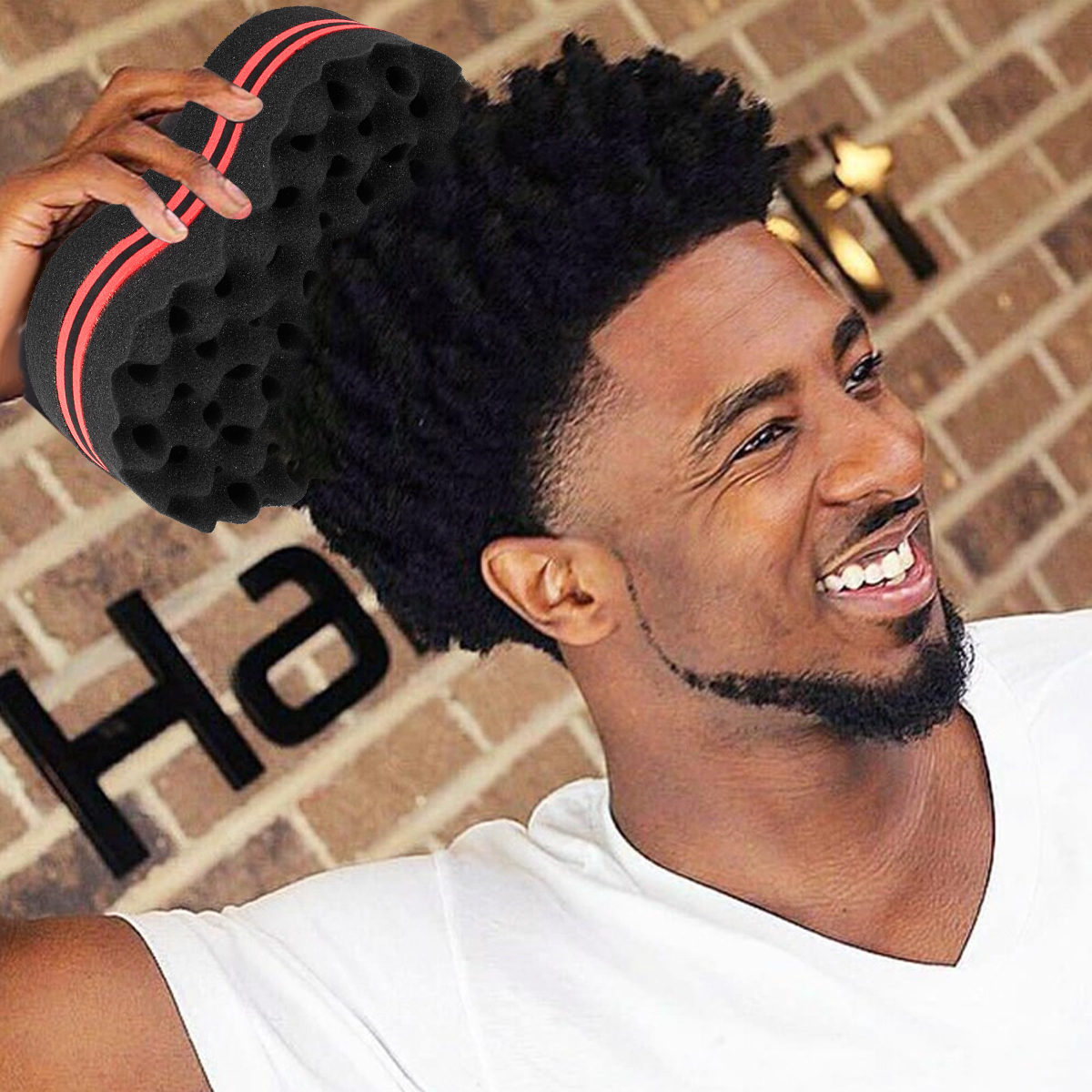 4Pcs Twist Hair Sponges Set Bi - Afro Pick Comb のレビューと価格