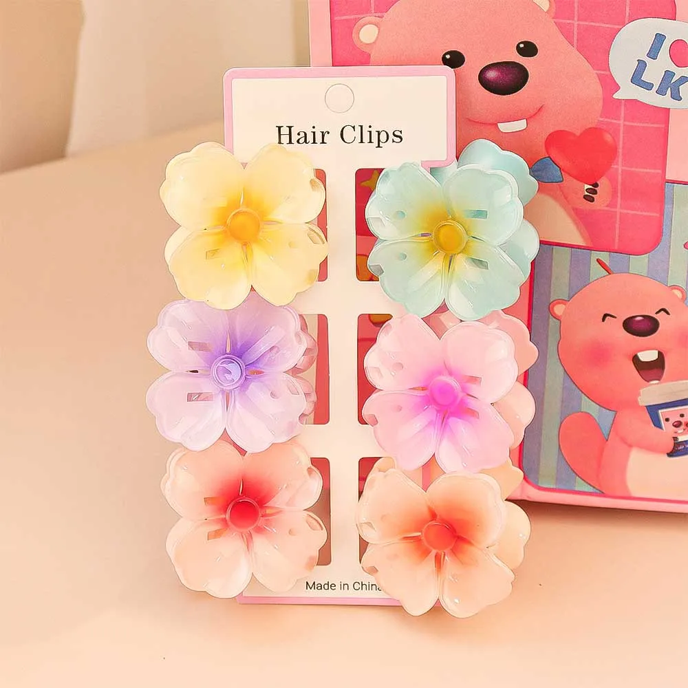 6Pcs Fashion Colorful Transpar - Hair Clip Claw Large のレビューと価格