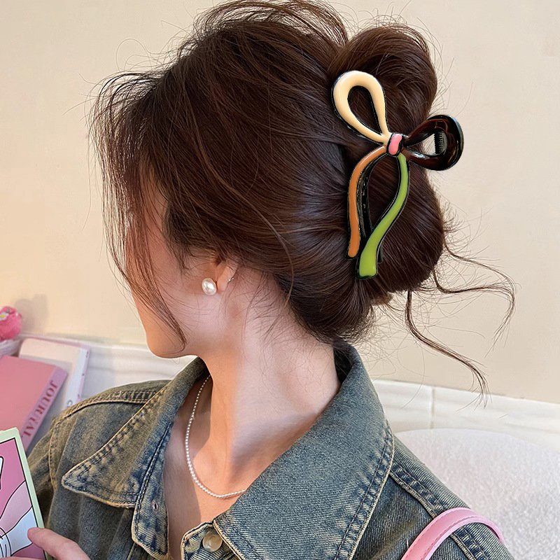 Large Bow Hair Clip Crab Korea - Hair Clip Claw Large のレビューと価格