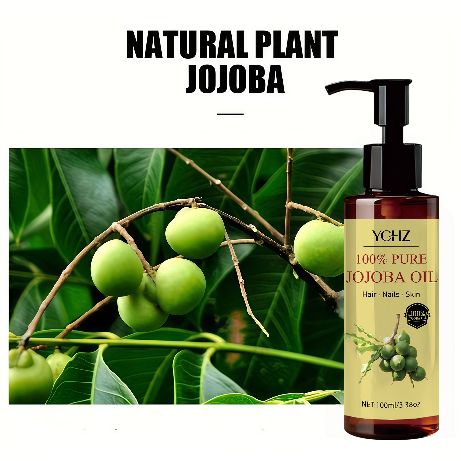 Jojoba Oil—Pure Natural Skin C - Hair Care Natural Products のレビューと価格