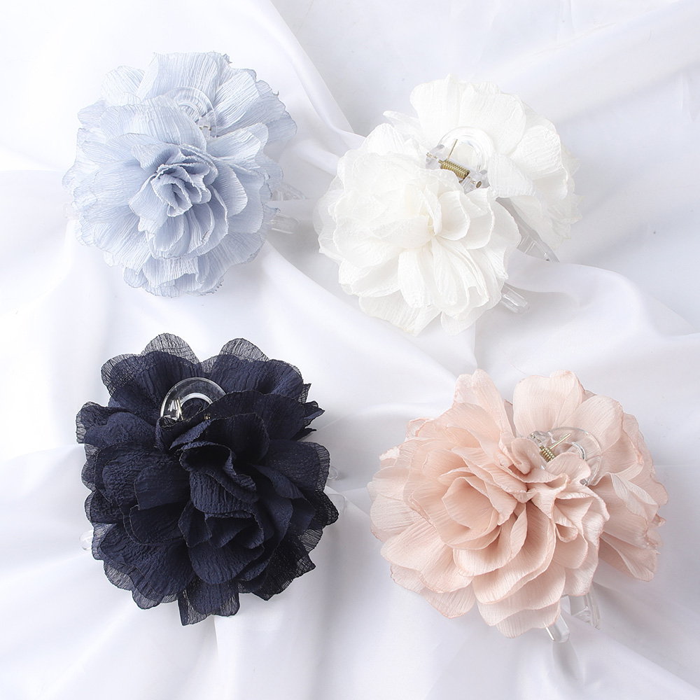 Fabric Big Flower Hair Claw Cl - Hair Clip Claw Large のレビューと価格