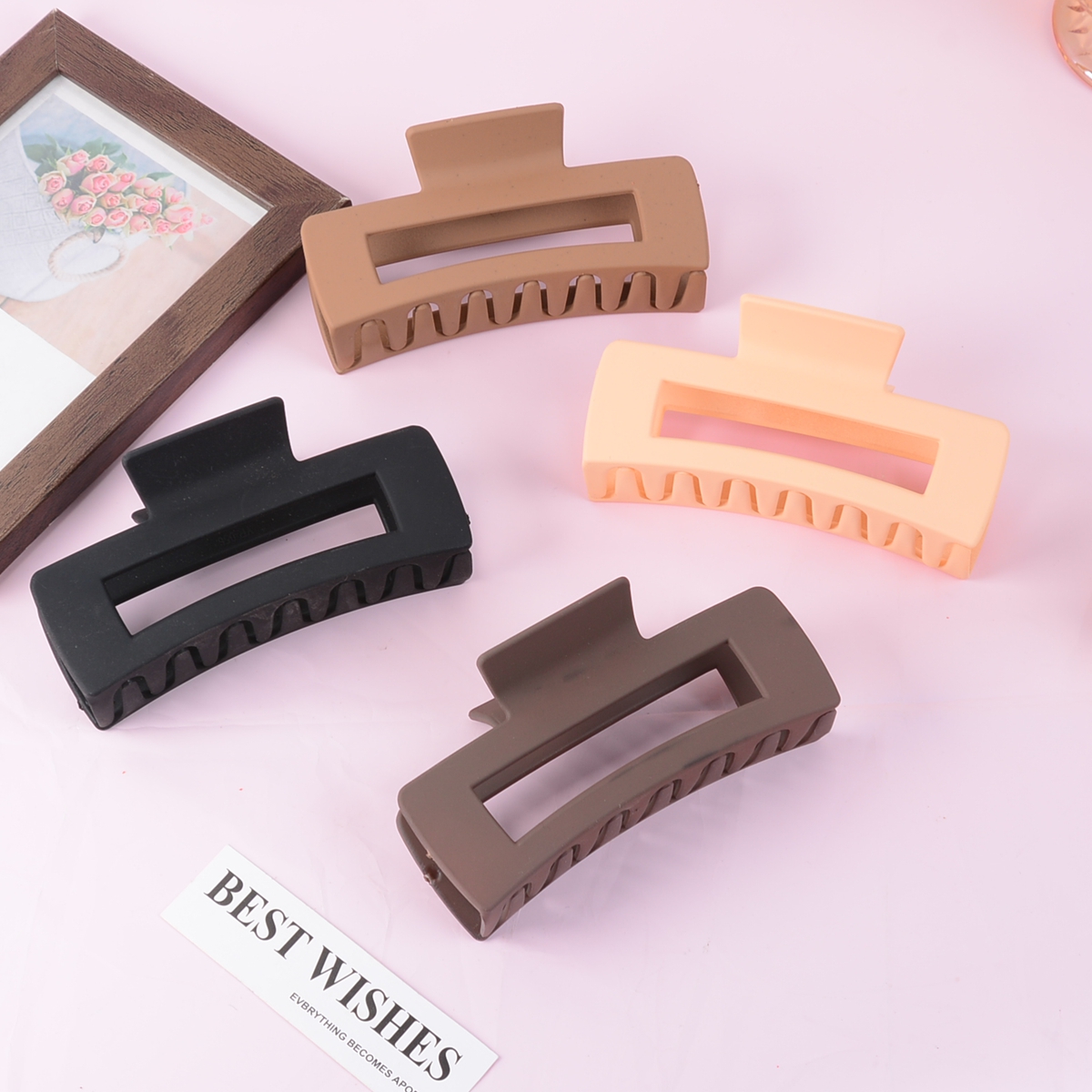 Black Hair Clips for Women - 8 - Hair Clip Claw Large のレビューと価格