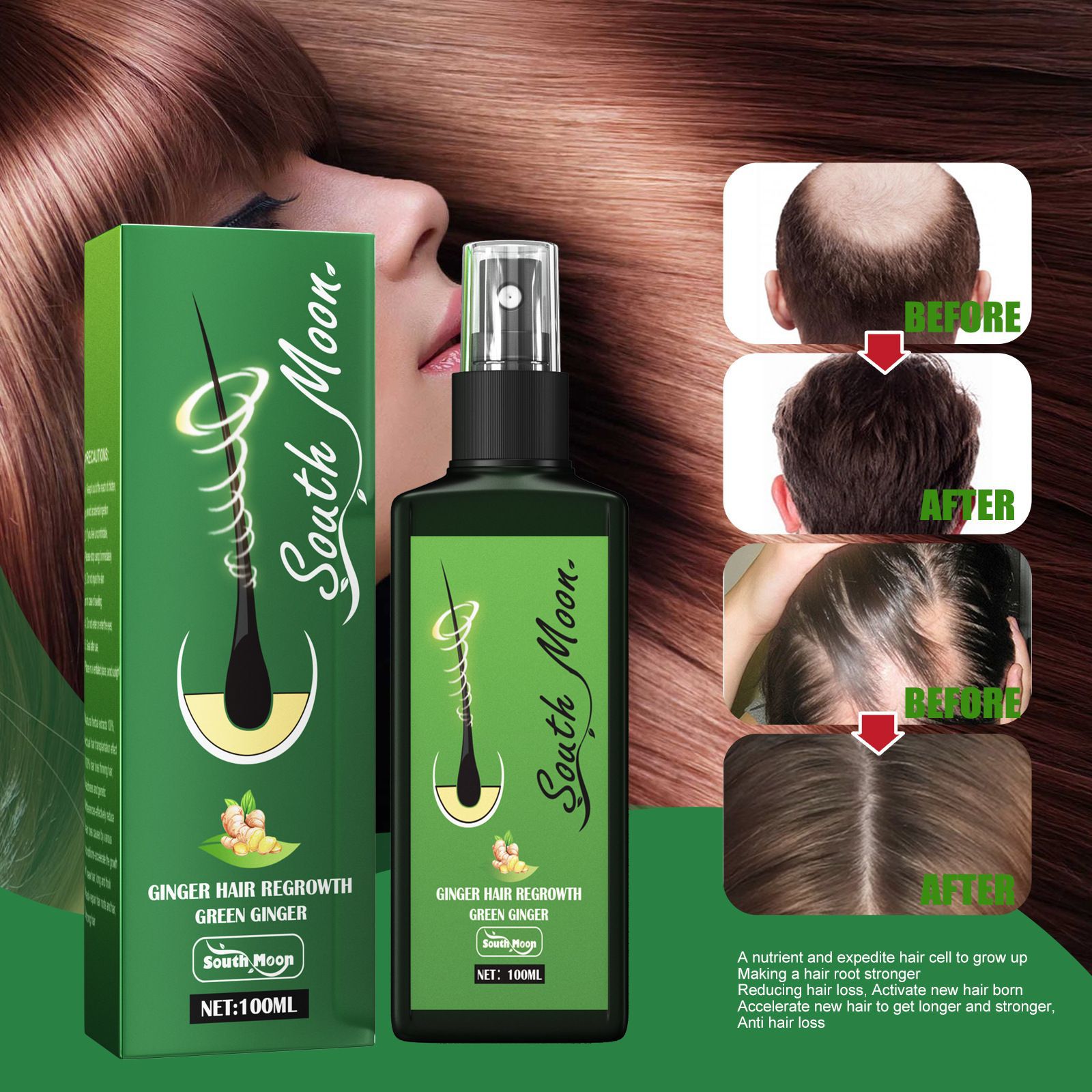 South Moon Ginger Hair Growth  - Hair Care Natural Products のレビューと価格
