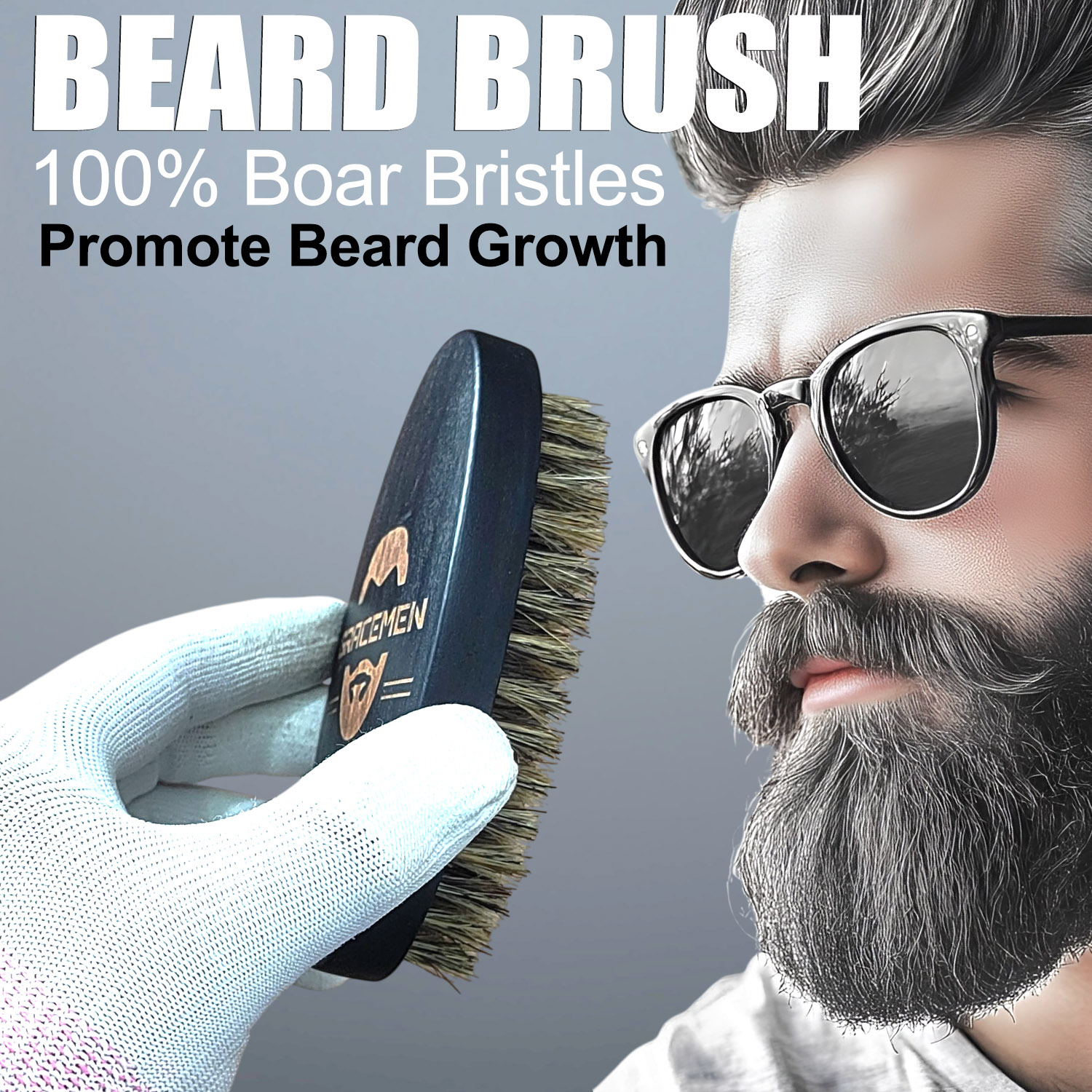 Gracemen Beard Brush - Natural - Hair Care For Men のレビューと価格