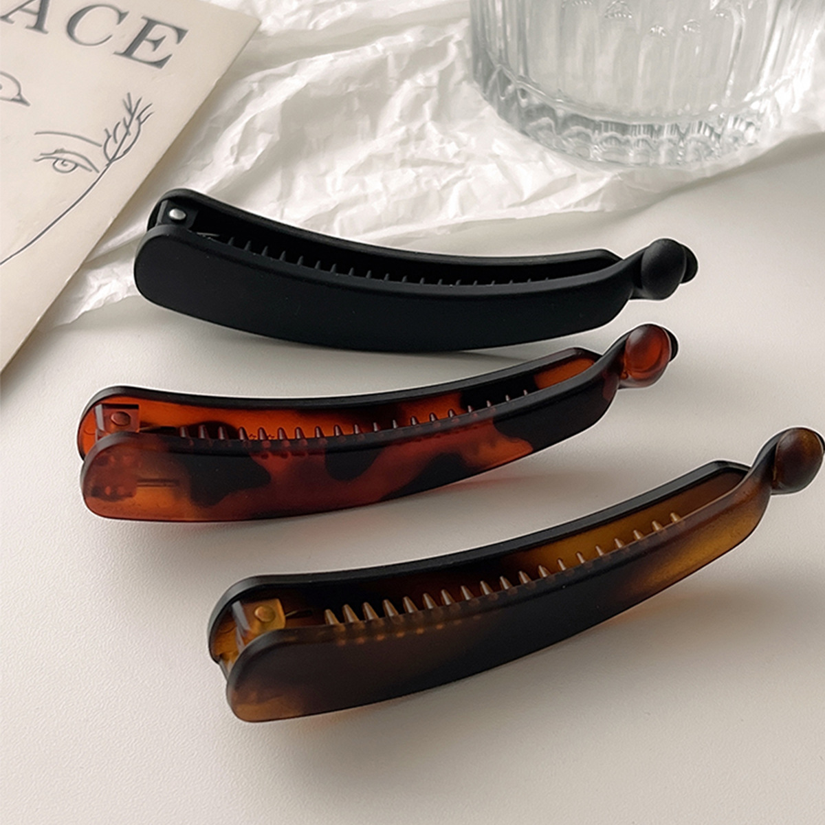 Korean Simple Banana Clip For  - Hair Clip Claw Large のレビューと価格