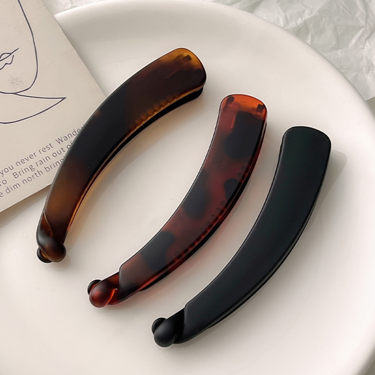 Korean Simple Banana Clip For  - Hair Clip Claw Large のレビューと価格