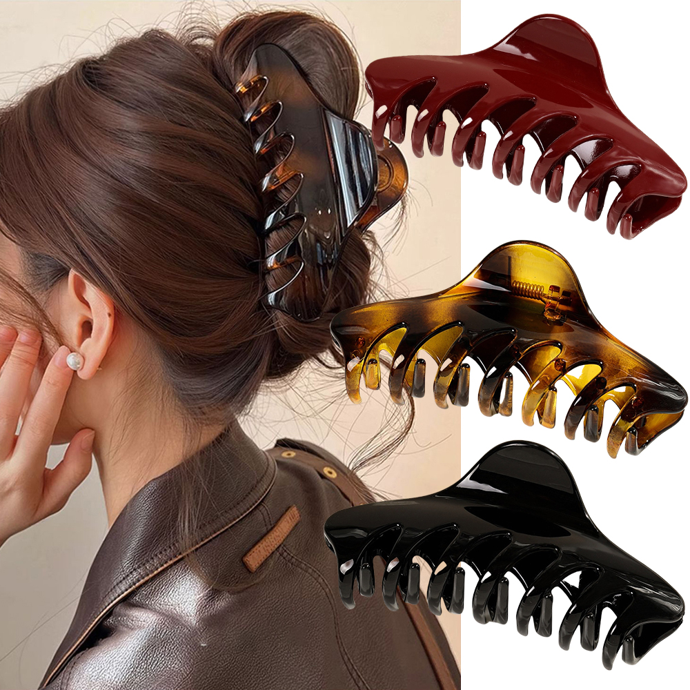 New Retro Korean Acetate Hair  - Hair Clip Claw Large のレビューと価格