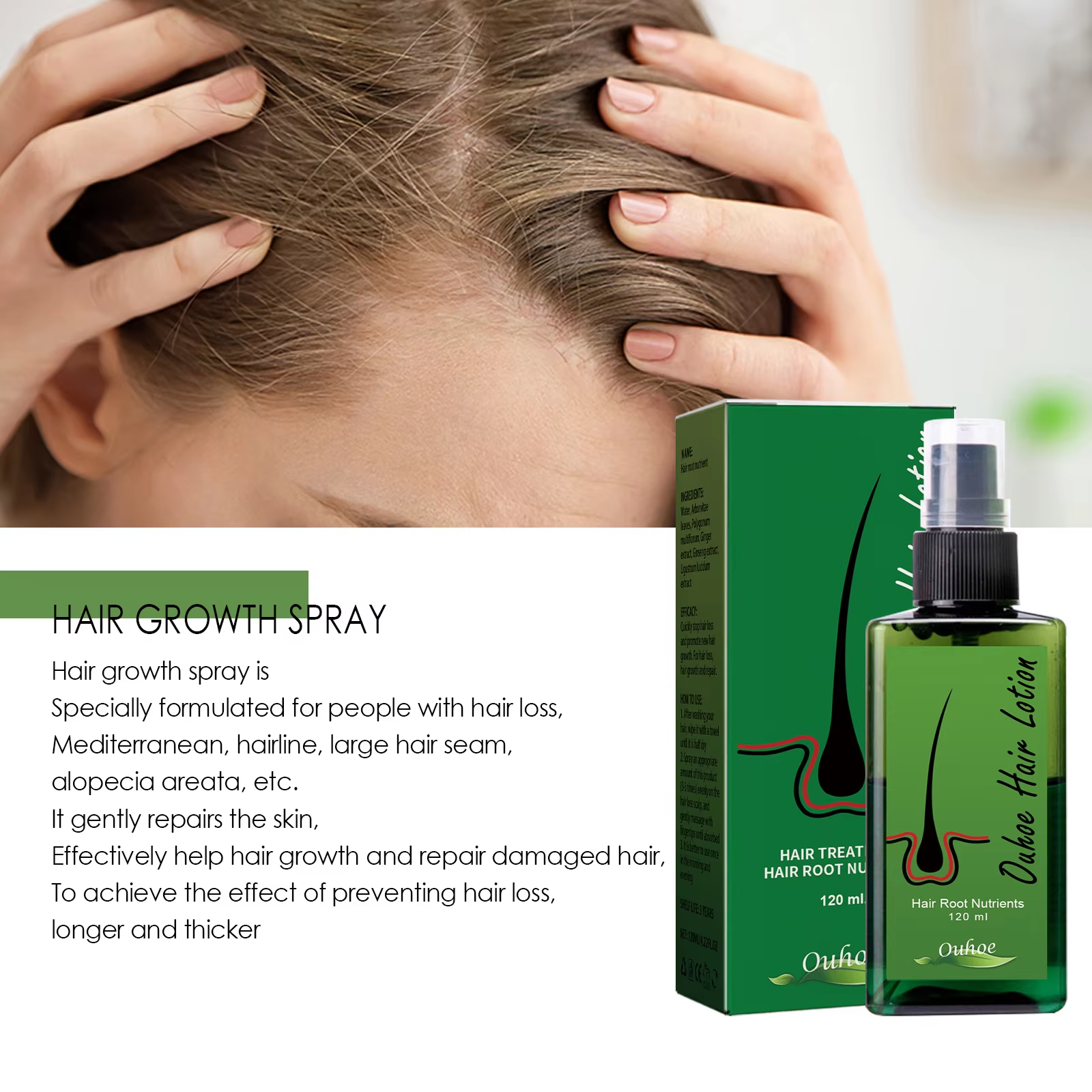 Hair Growth Spray Anti Hair Lo - Hair Care Products のレビューと価格