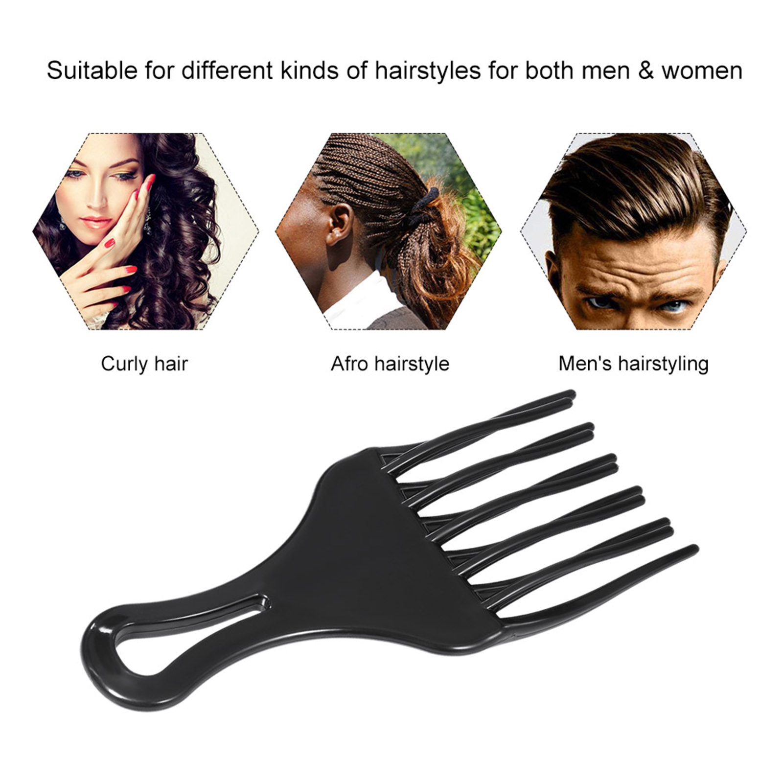 Hair Comb Insert Afro Hair Pic - Afro Pick Comb のレビューと価格