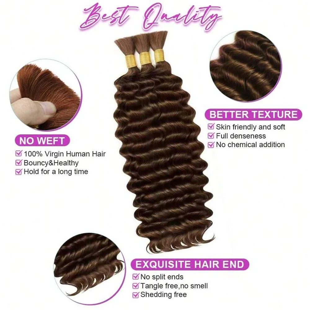 Chocolate Brown Deep Wave Bulk - Hair Care Good Hair のレビューと価格
