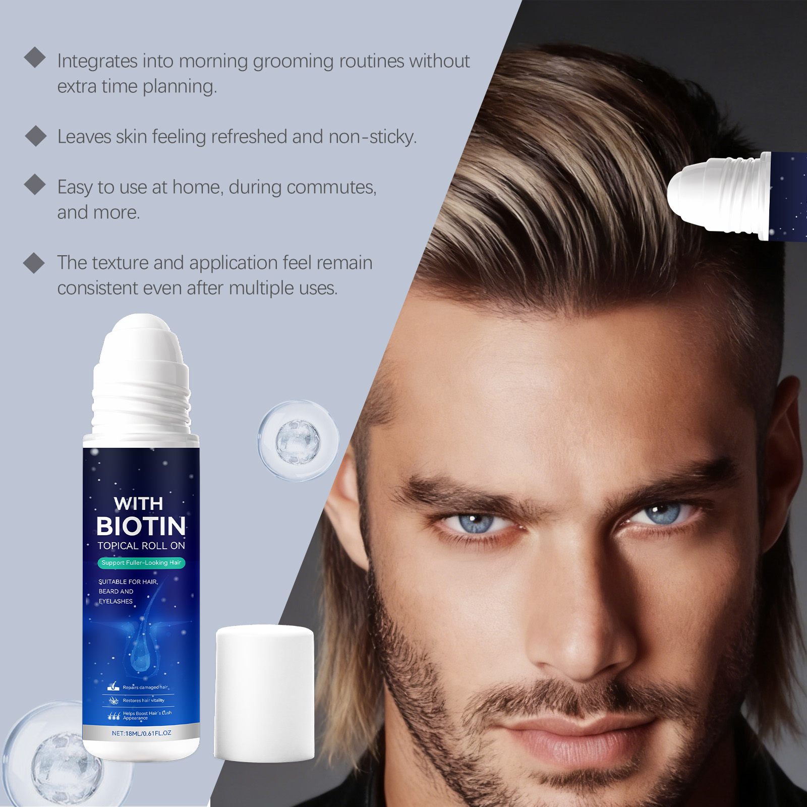 Men Hair Care Roll-On Ball Rep - Hair Care For Men のレビューと価格
