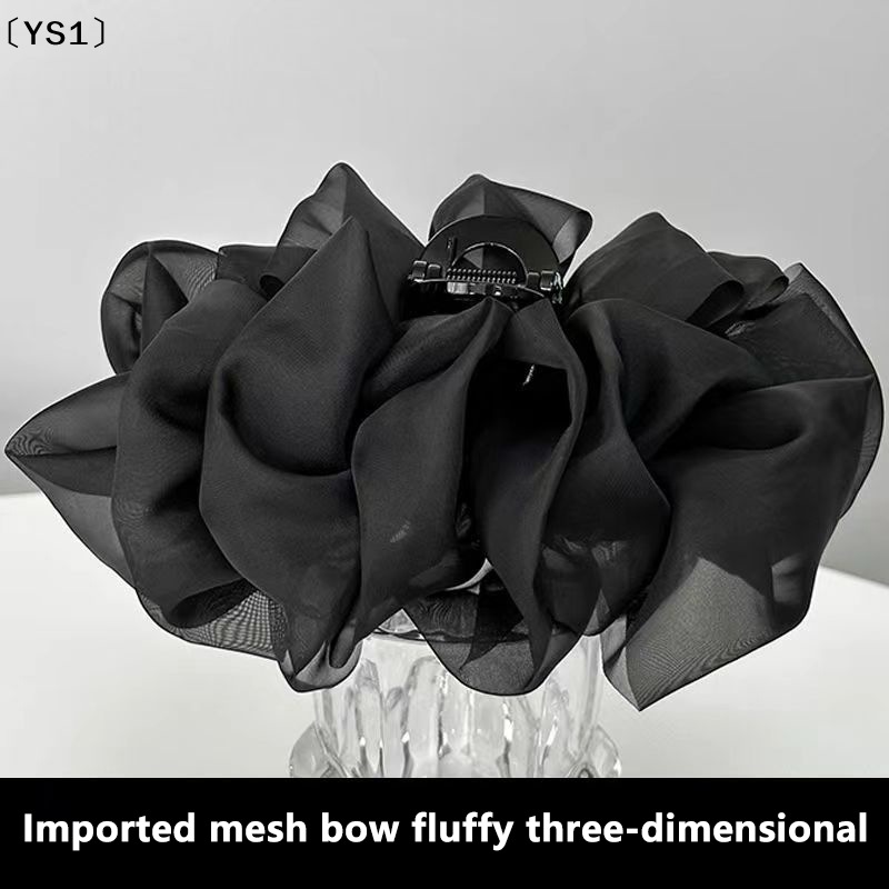 〔YS1〕Large Bow Mesh Hairpin Te - Hair Clip Claw Large のレビューと価格
