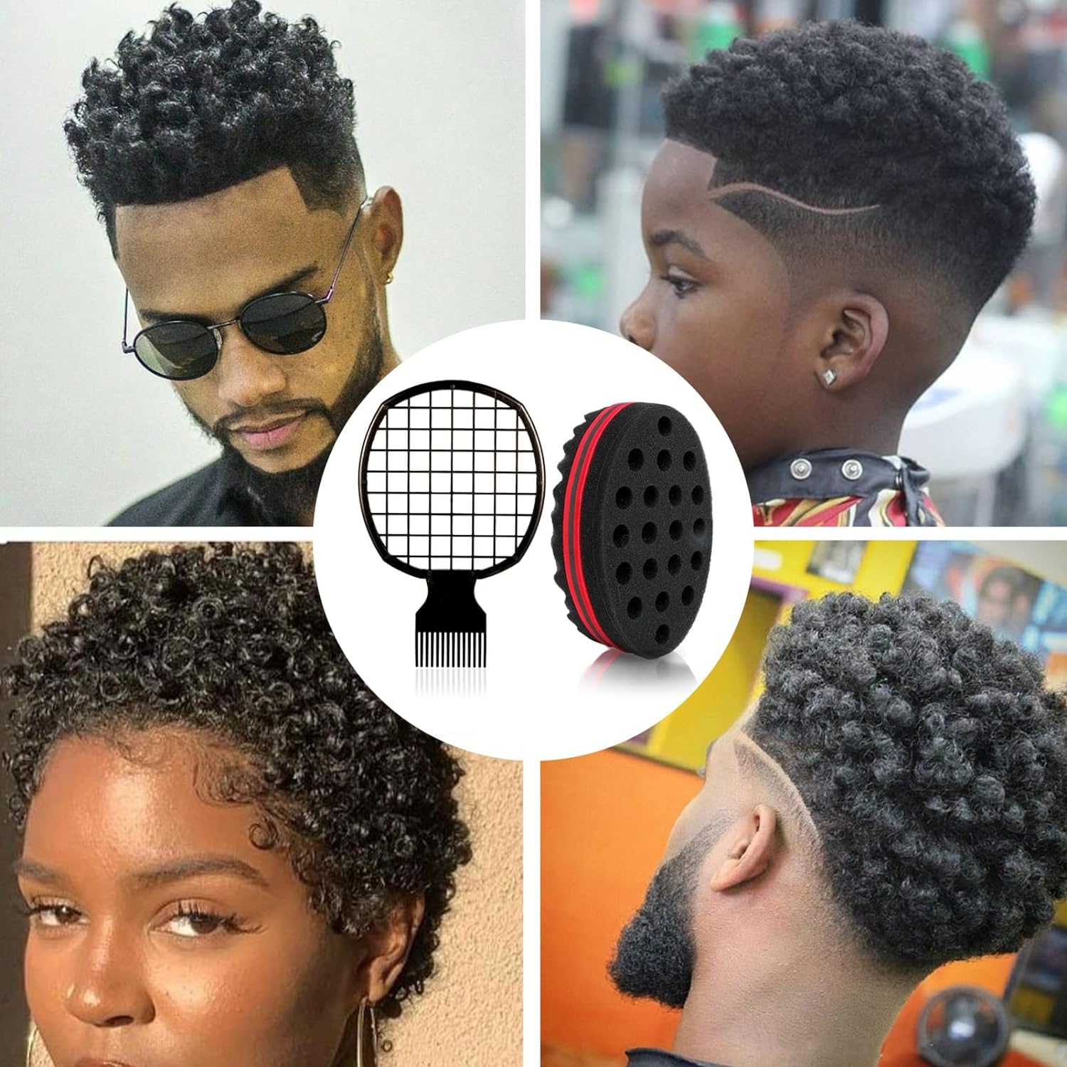 2pcs Afro Twist hair comb spon - Afro Pick Comb のレビューと価格