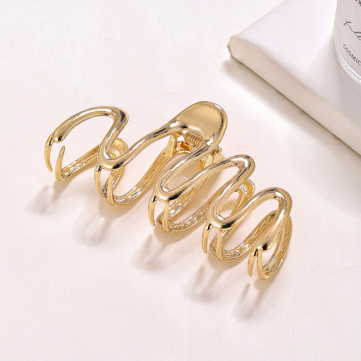 Metal snakelike large high-gra - Hair Clip Claw Large のレビューと価格