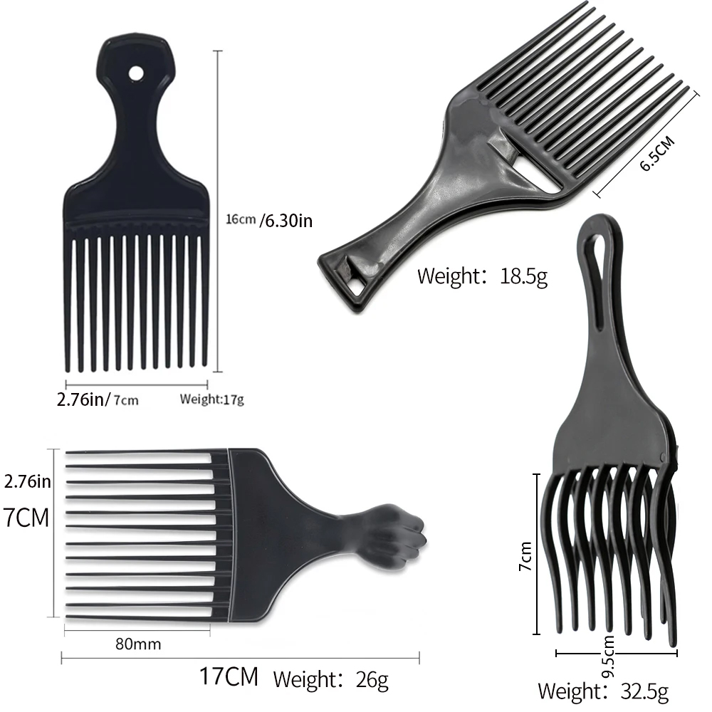 1PCS Black Insert Afro Hair Co - Afro Pick Comb のレビューと価格