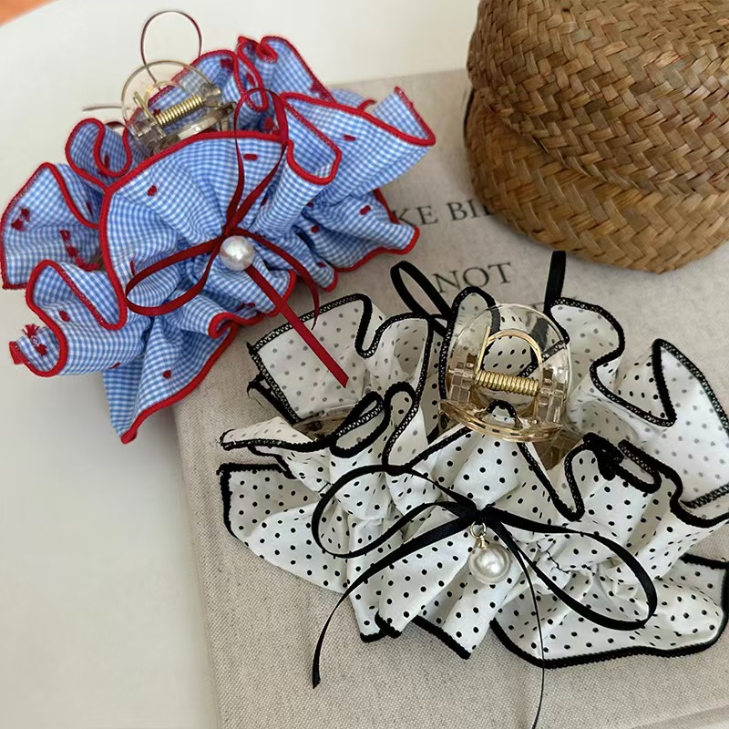 1pc Sweet and high-end fabric  - Hair Clip Claw Large のレビューと価格