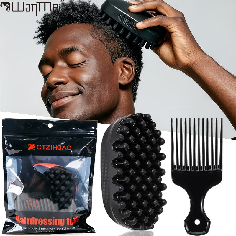 Silicone Magic Twist Hair Brus - Afro Pick Comb のレビューと価格