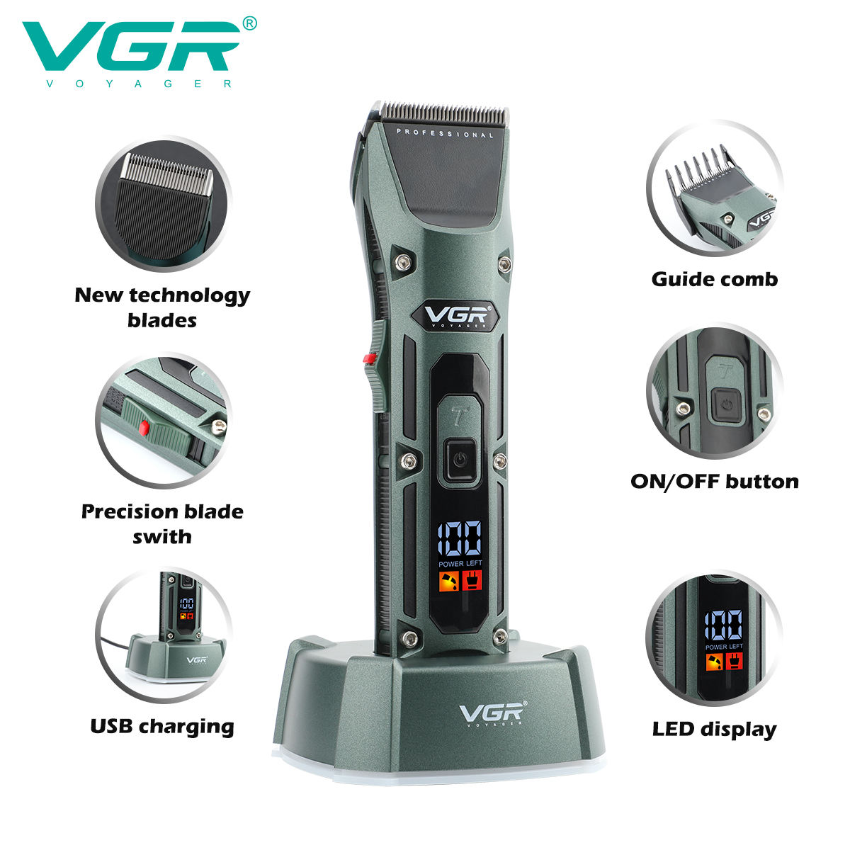 VGR V-696 New metal Popular Sa - Hair Care Barber のレビューと価格